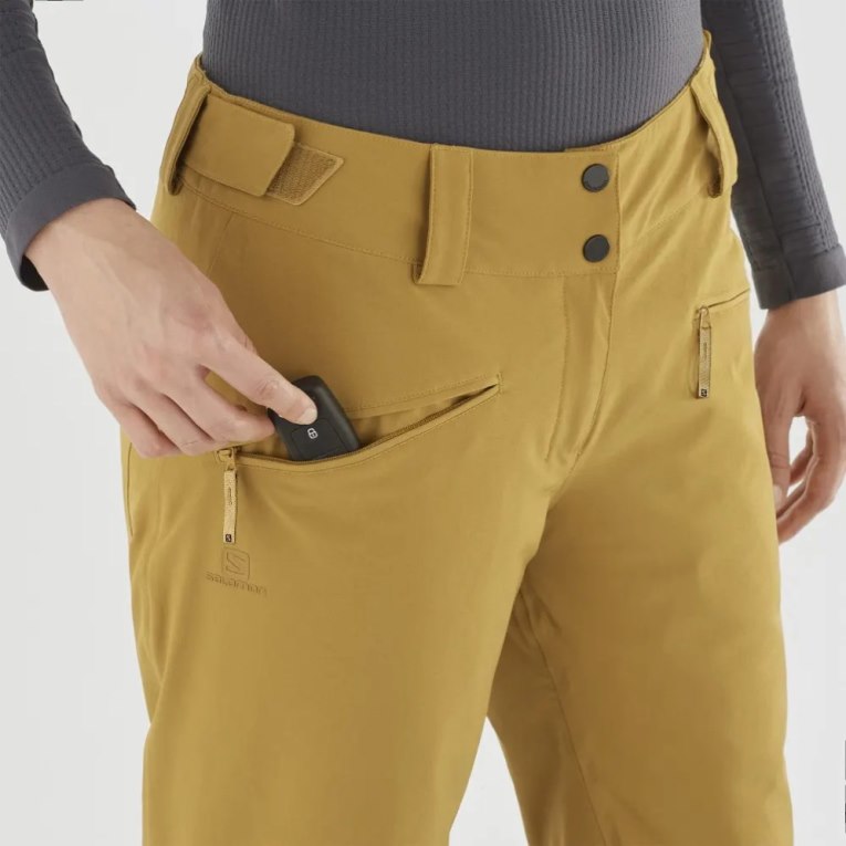 Salomon Edge Women's Ski Pants Brown | CA 73Y46